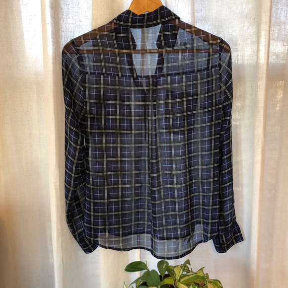 ⭕️Sold⭕️Express Portofino Blouse Blue & Black XS - Picture 5 of 5